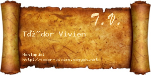 Tódor Vivien névjegykártya